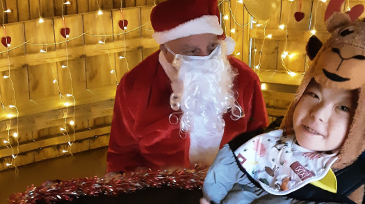 Kenny meeting Santa