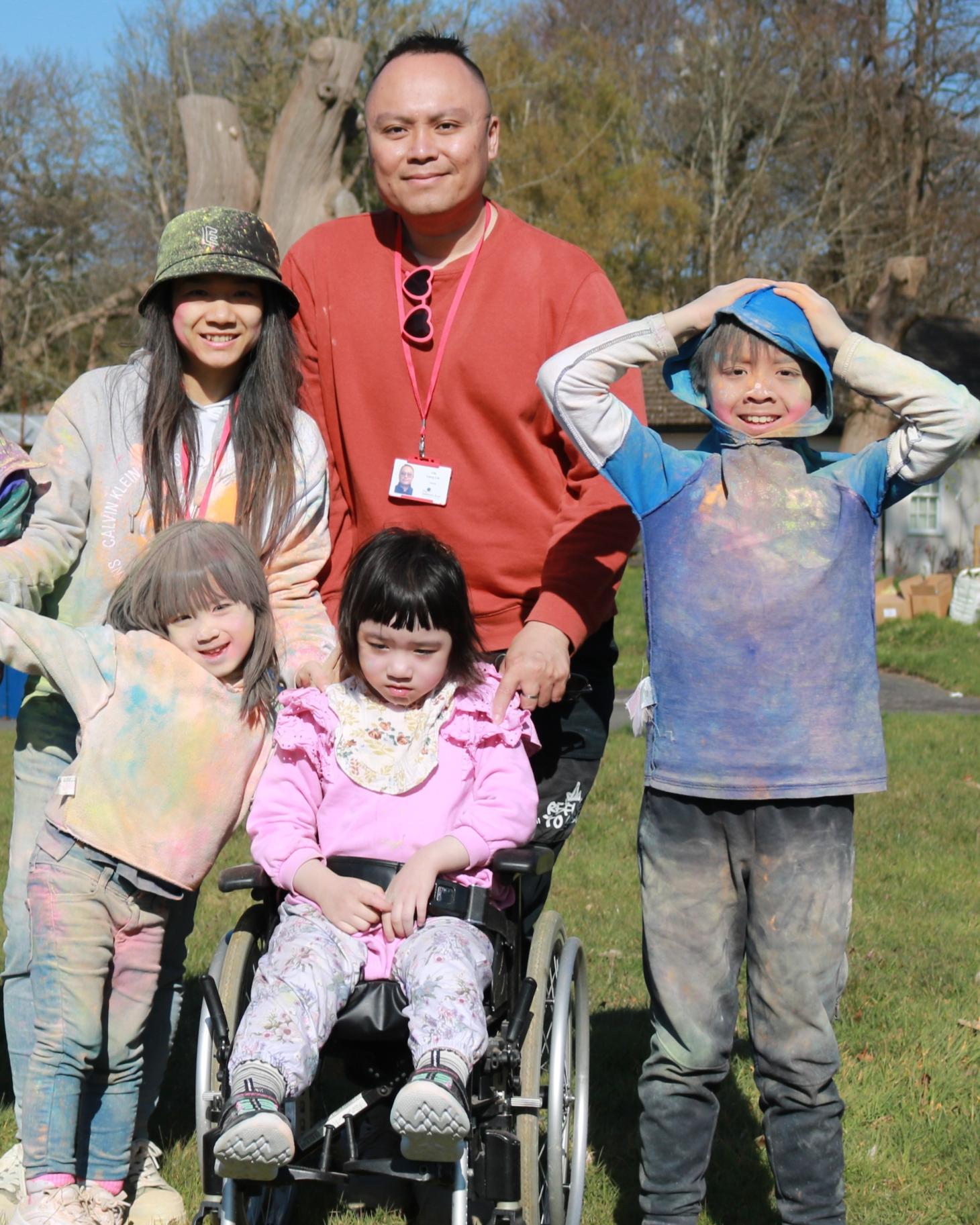 A-Ling and her parents and brother and sister