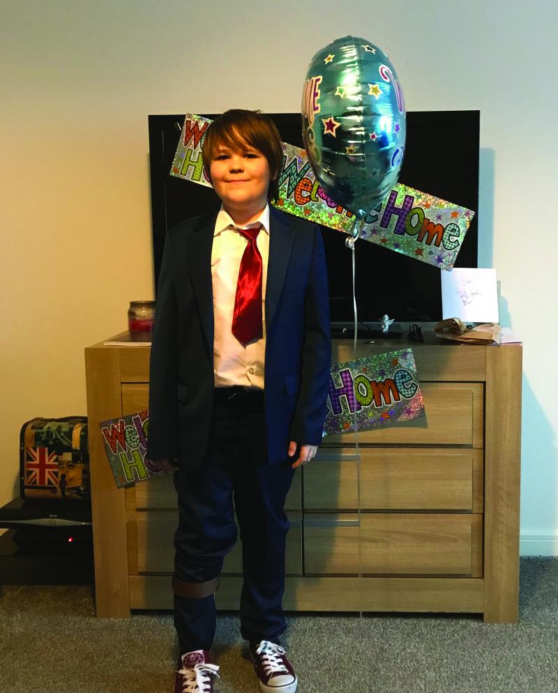 Joey home after four months in hospital