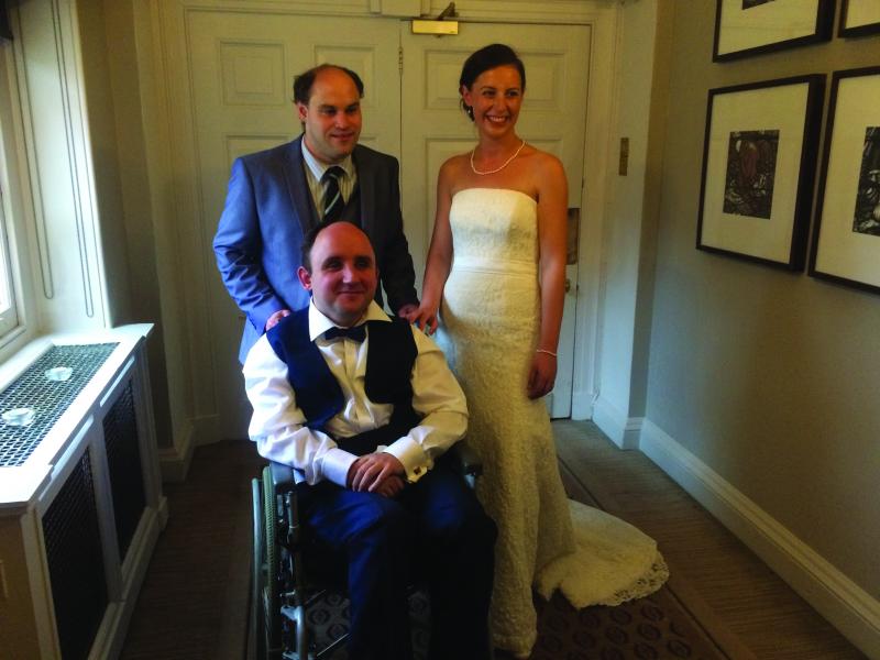 Kai at his sister Rhiannon's wedding