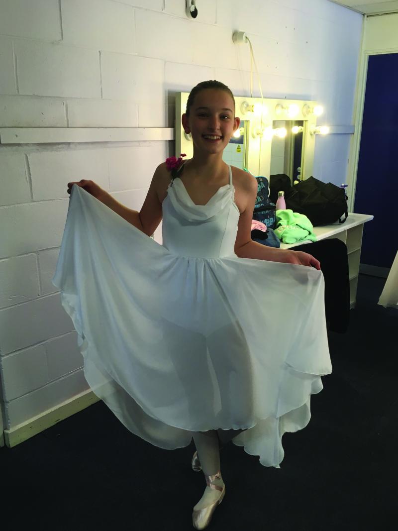 Madison in a ballet costume