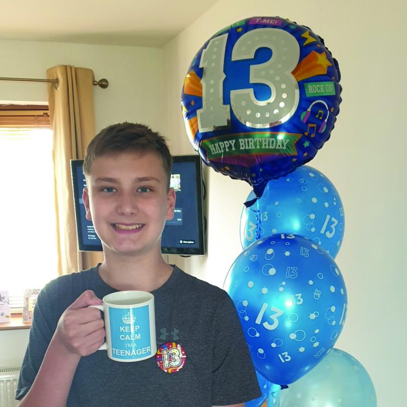 Riley celebrating his 13th birthday