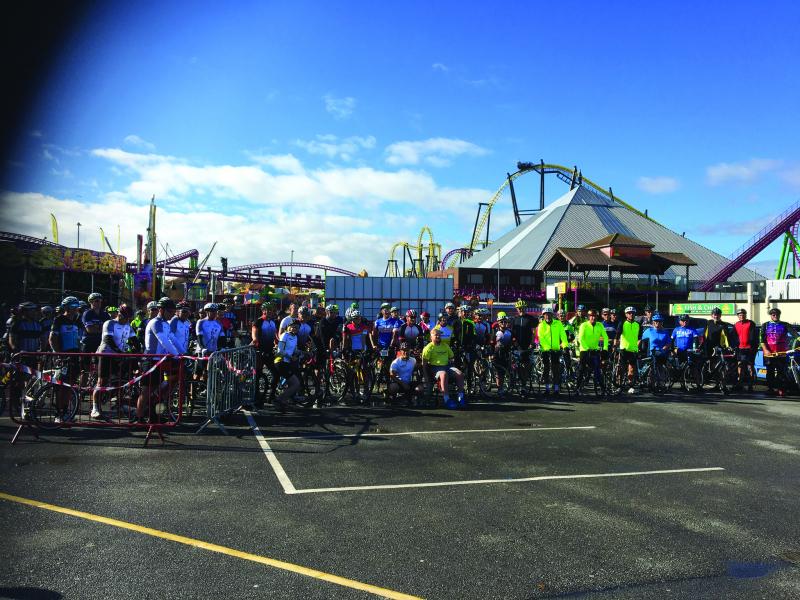 Ryan and his dad 'Team Smith' at a cycling event
